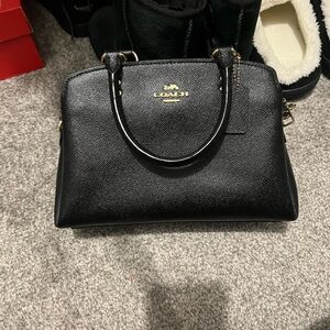 Coach Elegant Black Satchel with Gold Details/ missing strap :(